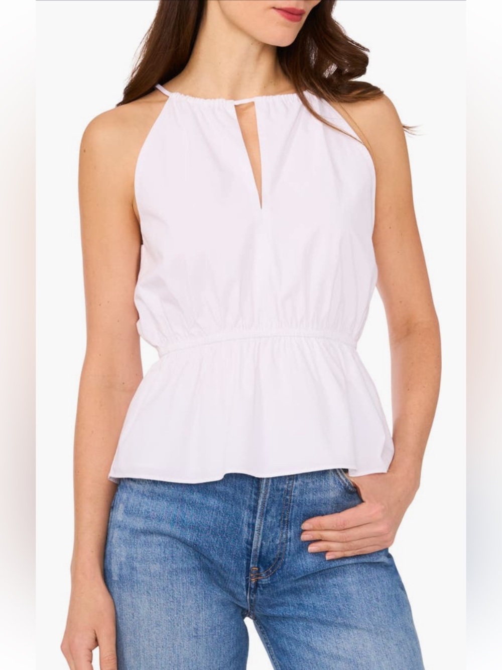 NWT - 1.State Keyhole Peplum Top Size Medium